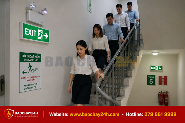 Binh tinh xu ly va di chuyen bang cau thang thoat hiem
